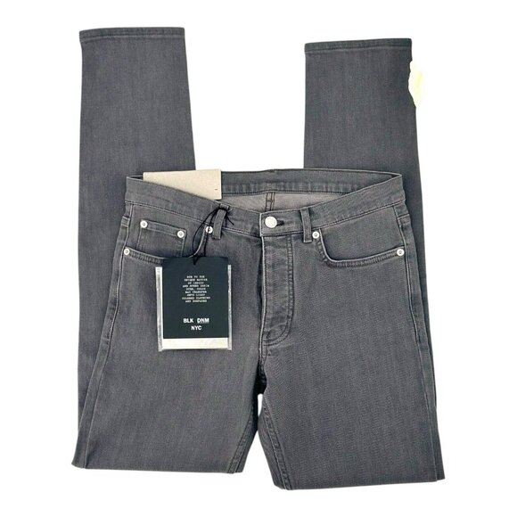 BLK DNM NYC Womens Button Fly Straight Jeans 26x30 Size 2 Gray Denim NEW - Picture 2 of 10